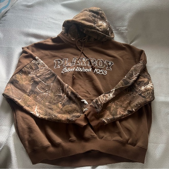 PLAYBOY Tops Playboy Camo Hoodie Poshmark